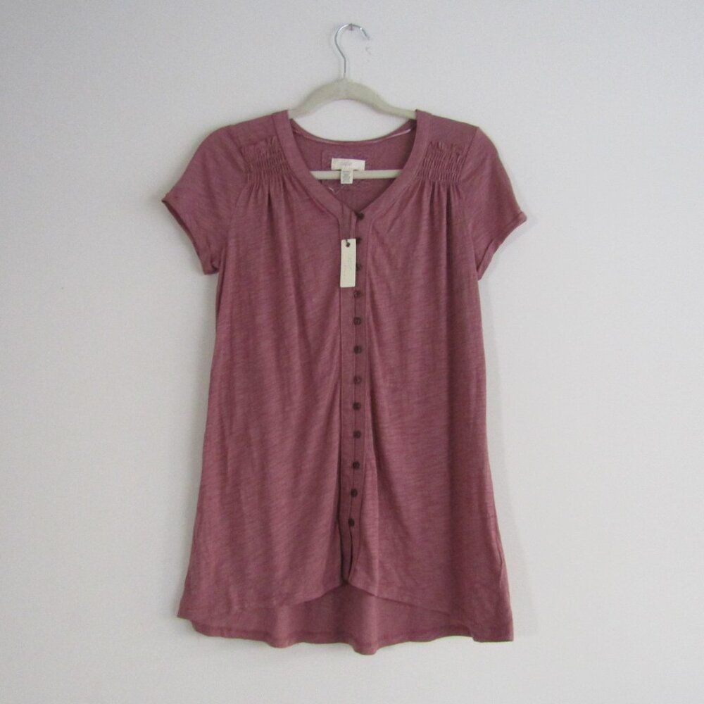 Cupio Top Small Pink Boho Tunic Casual Relaxed